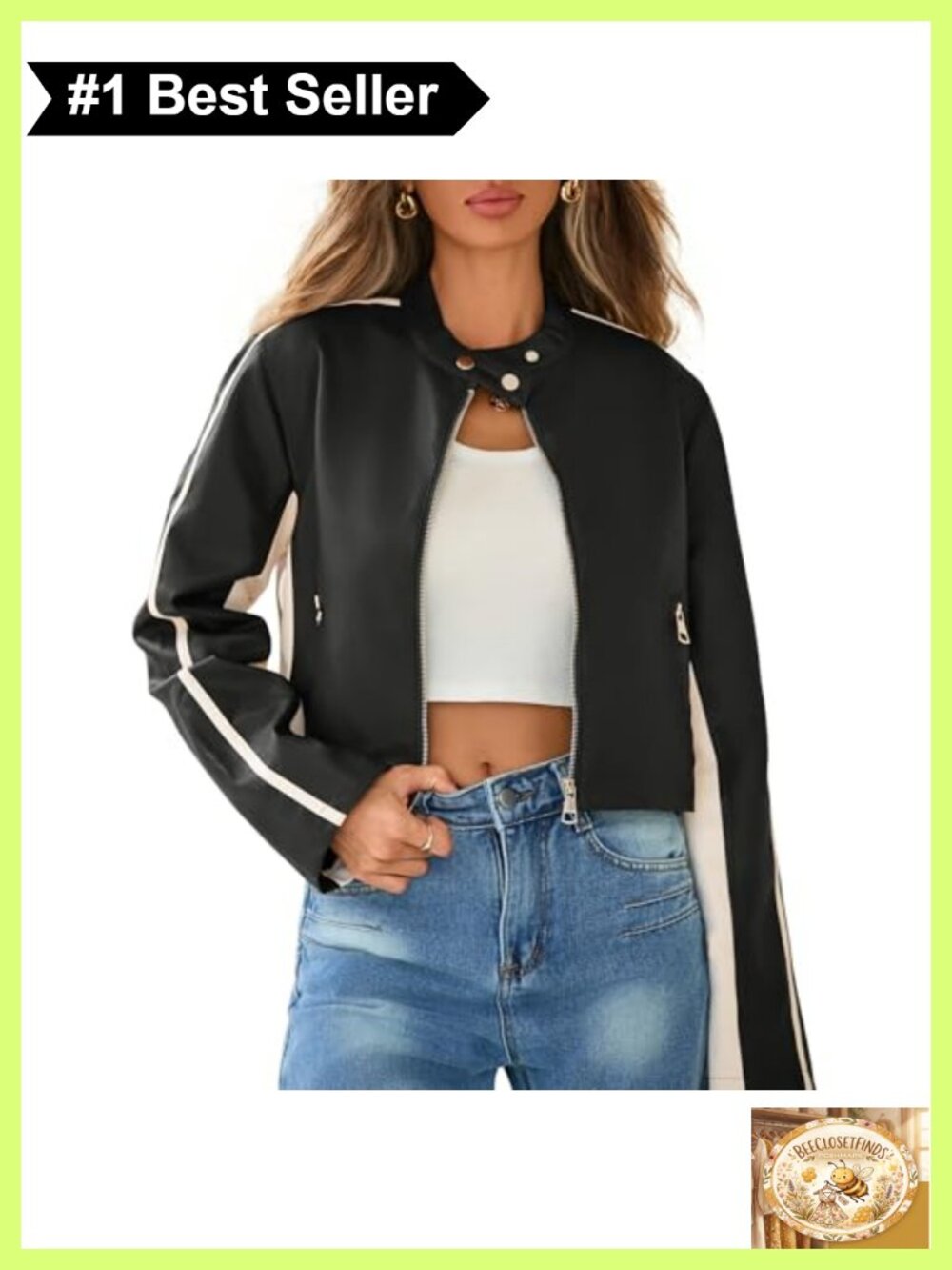 Cropped Faux Leather Jacket Womens Biker Motorcycle Bomber